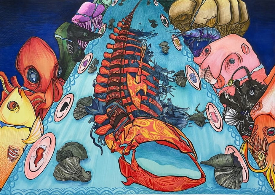 Felicia Fang from NACIS won third place for her artwork - Art competition