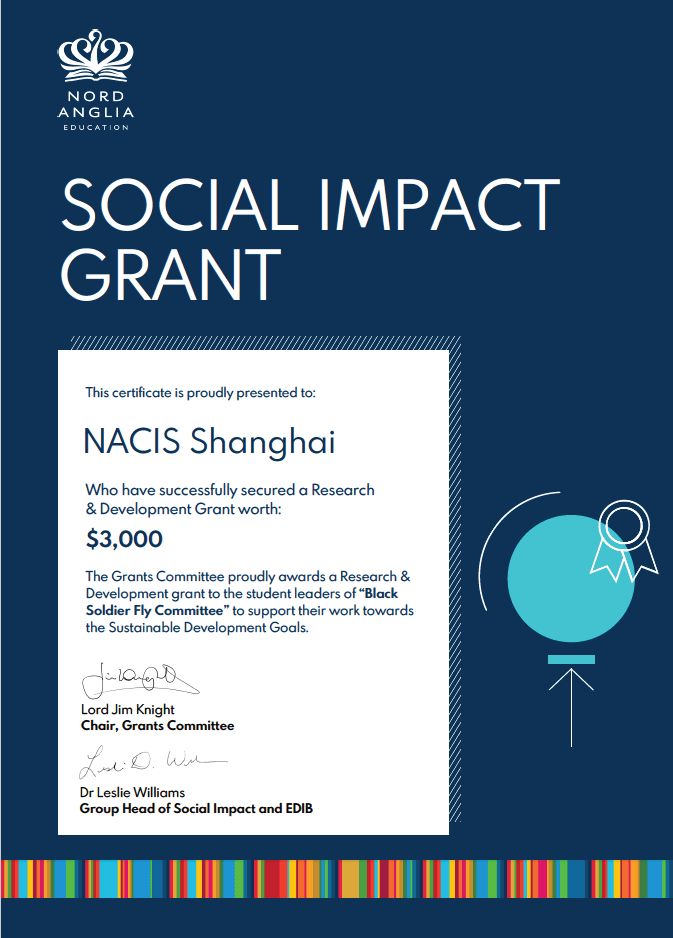喜讯：NACIS Black Soldiers Fly项目荣获NAE社会影响力基金资助NACIS Black Soldiers Fly Project - Social Impact Grant