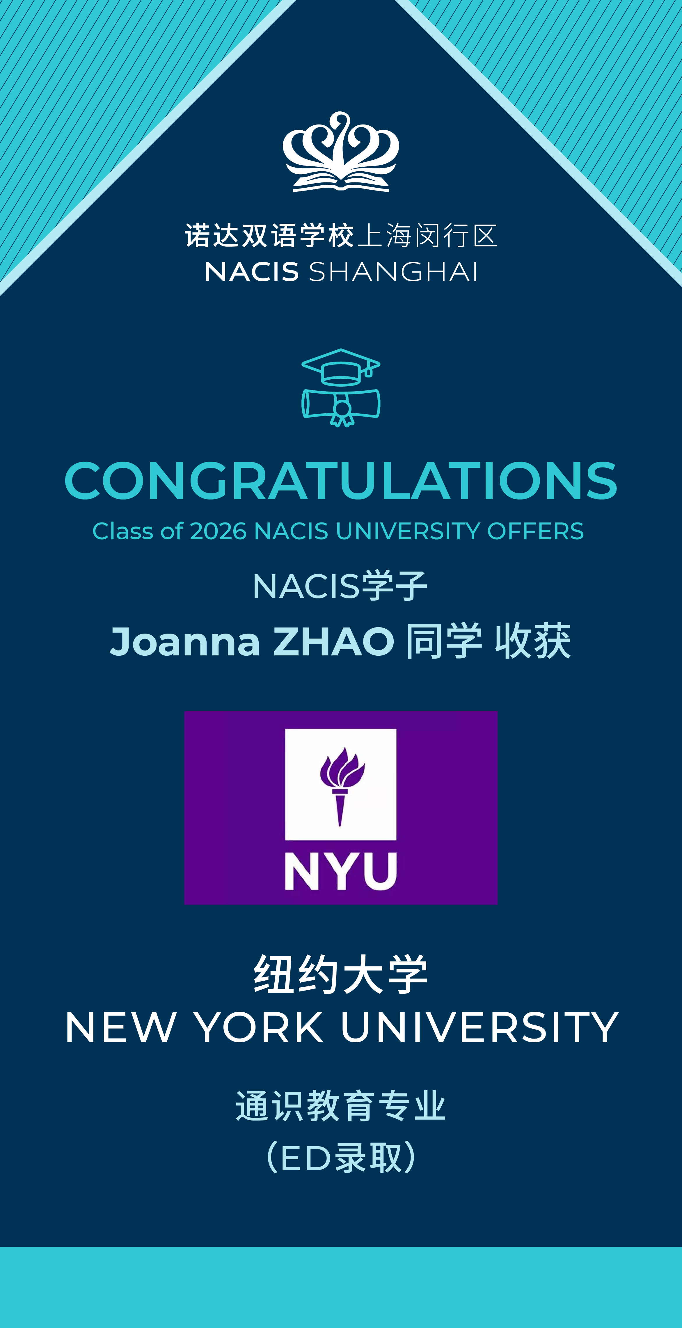 NACIS学子早申再创佳绩ED Offers - ED Offer Collection